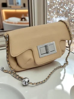 Małe Torebki^Royalfashion Kopertowa torebka damska Aurelia Classico jasny brązowy