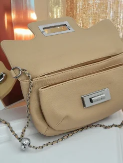 Małe Torebki^Royalfashion Kopertowa torebka damska Aurelia Classico jasny brązowy