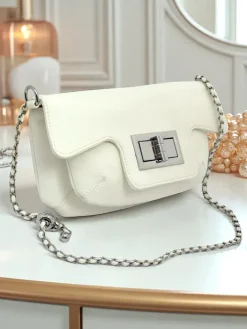 Małe Torebki^Royalfashion Kopertowa torebka damska Aurelia Classico biały