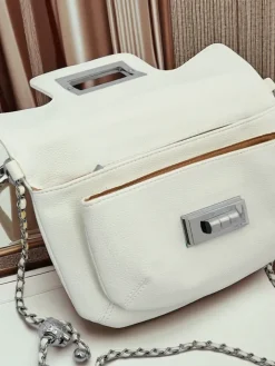 Małe Torebki^Royalfashion Kopertowa torebka damska Aurelia Classico biały