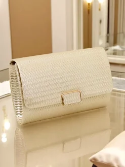 Małe Torebki^Royalfashion Kopertowa torebka damska Viva Belle złoty