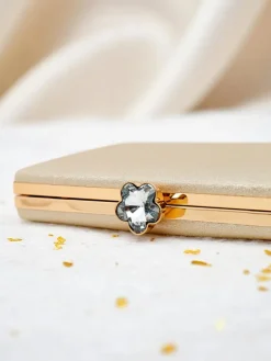 Małe Torebki^Royalfashion Kopertowa torebka damska Lumiara złoty