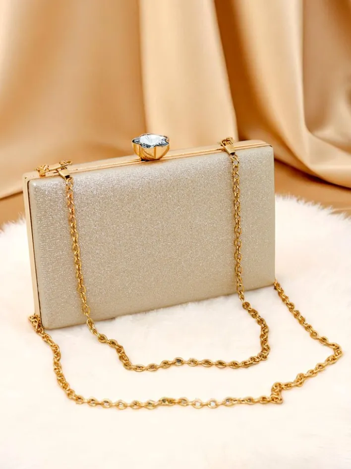 Małe Torebki^Royalfashion Kopertowa torebka damska Lumiara złoty