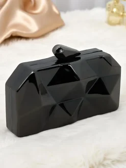 Małe Torebki^Royalfashion Kopertowa torebka damska Metal Muse czarny