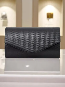 Małe Torebki^Royalfashion Kopertowa torebka damska Luna Elegante czarny