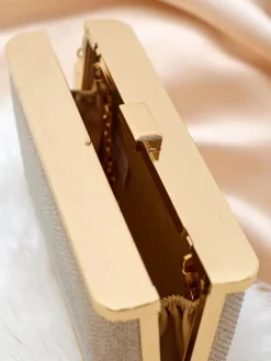 Małe Torebki^Royalfashion Kopertowa torebka damska Twilight Glow złoty