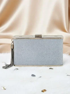 Małe Torebki^Royalfashion Kopertowa torebka damska Twilight Glow srebrny