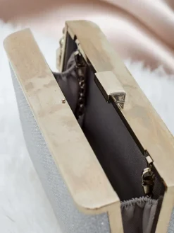 Małe Torebki^Royalfashion Kopertowa torebka damska Twilight Glow srebrny