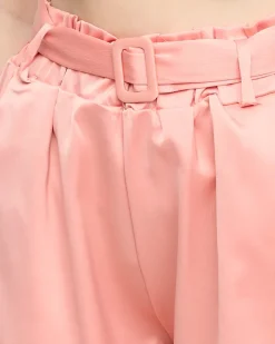 Szorty|Krótkie Spodenki^Royalfashion owe damskie satynowe krótkie spodenki Koral