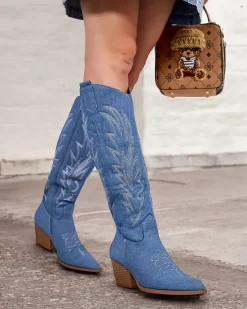 Kozaki Na Obcasie|Kozaki Do Kolana^Royalfashion Kowbojki damskie na obcasie Lisso