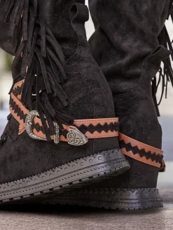 Kozaki Na Obcasie|Kozaki Bez Ocieplenia^Royalfashion Kozaki damskie za kolano Eliferse czarny