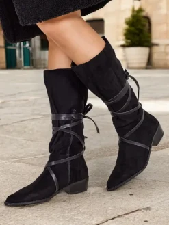 Kozaki Bez Ocieplenia^Royalfashion Kozaki na niskim obcasie Rolizoo czarny