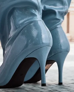 Kozaki Na Obcasie|Kozaki Bez Ocieplenia^Royalfashion Krótkie kozaki damskie Solii Ecru