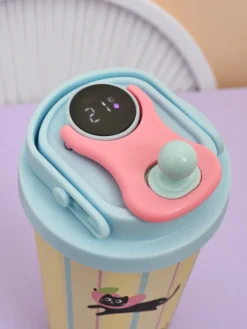 Akcesoria^Royalfashion Kubek termiczny z ustnikiem i czujnikiem temperatury Cute Animals Błękit nieba