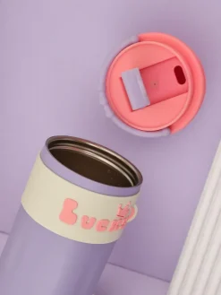 Akcesoria^Royalfashion Kubek termiczny na kawę Lucky Coffe fioletowy