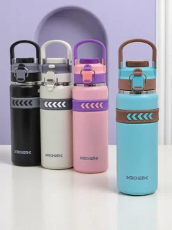 Akcesoria^Royalfashion Kubek termiczny bidon z ustnikiem i uchwytem Sports Experts Błękit nieba