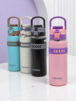 Akcesoria^Royalfashion Kubek termiczny bidon z ustnikiem i uchwytem Sports Experts różowy