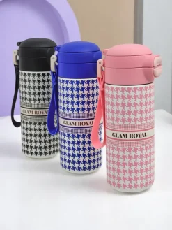 Akcesoria^Royalfashion Kubek termiczny z ustnikiem Glam Royal różowy