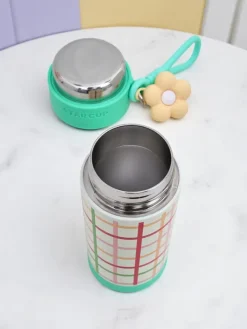 Akcesoria^Royalfashion Kubek termiczny termos z zawieszką Keep Young zielony