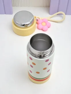 Akcesoria^Royalfashion Kubek termiczny termos z zawieszką Keep Young żółty