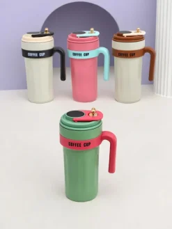 Akcesoria^Royalfashion Kubek termiczny z ustnikiem i czujnikiem temperatury Coffe Mug zielony