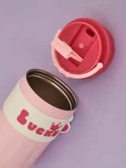 Akcesoria^Royalfashion Kubek termiczny na kawę Lucky Coffe różowy