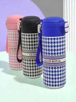 Akcesoria^Royalfashion Kubek termiczny z ustnikiem Glam Royal Granatowy