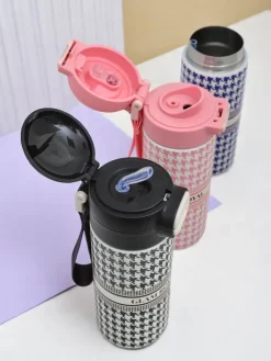 Akcesoria^Royalfashion Kubek termiczny z ustnikiem Glam Royal czarny