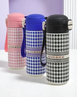 Akcesoria^Royalfashion Kubek termiczny z ustnikiem Glam Royal czarny