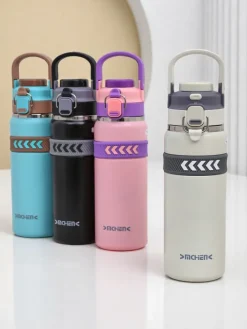 Akcesoria^Royalfashion Kubek termiczny bidon z ustnikiem i uchwytem Sports Experts biały