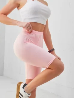 Spodenki 3/4|Krótkie Spodenki^Royalfashion Legginsy kolarki damskie różowy