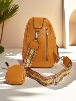 Plecaki|Nerki I Saszetki^Royalfashion Mała damska saszetka na jedno ramię Arete Nova Camel