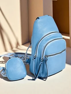 Plecaki|Nerki I Saszetki^Royalfashion Mała damska saszetka na jedno ramię Arete Nova niebieski