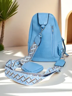 Plecaki|Nerki I Saszetki^Royalfashion Mała damska saszetka na jedno ramię Arete Nova niebieski