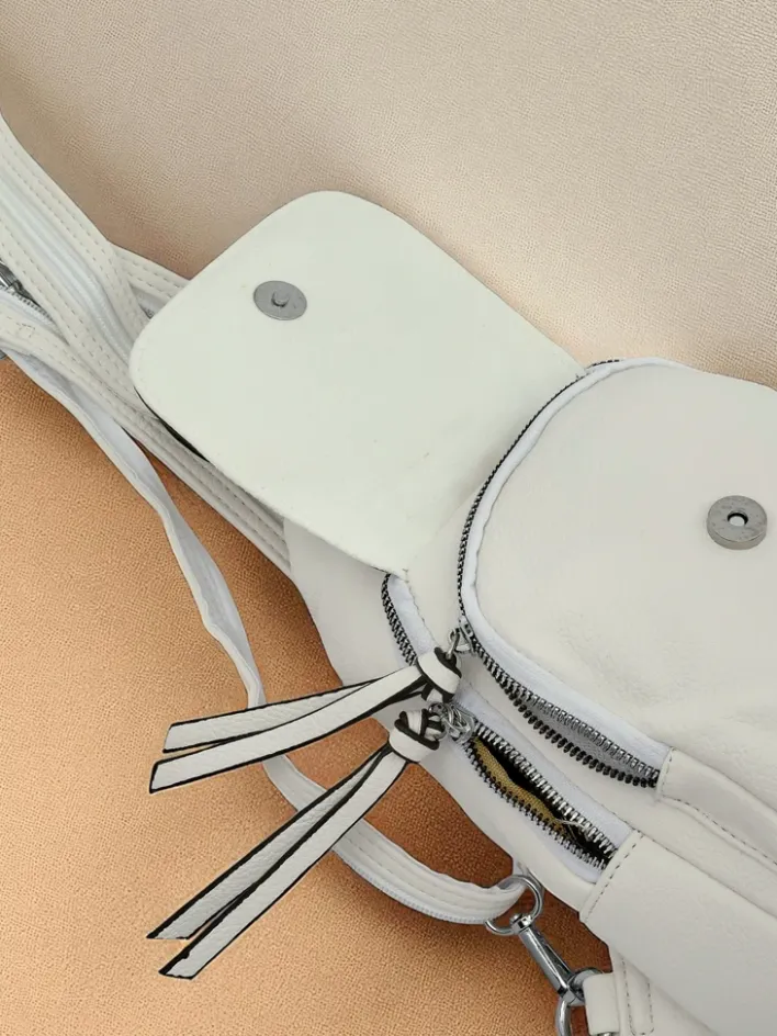 Plecaki|Nerki I Saszetki^Royalfashion Mała damska saszetka na jedno ramię Aurelia Napoli biały