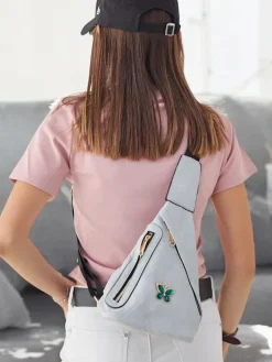 Plecaki|Nerki I Saszetki^Royalfashion Mała damska saszetka na jedno ramię Jasny szary