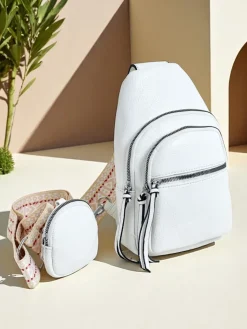 Plecaki|Nerki I Saszetki^Royalfashion Mała damska saszetka na jedno ramię Arete Nova biały