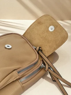 Plecaki|Nerki I Saszetki^Royalfashion Mała damska saszetka na jedno ramię Aurelia Napoli jasny brązowy