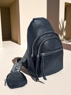 Plecaki|Nerki I Saszetki^Royalfashion Mała damska saszetka na jedno ramię Arete Nova czarny