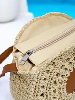 Małe Torebki|Wiklinowe I Słomiane^Royalfashion Mała słomiana torebka damska Solar Mini beżowy