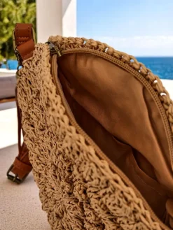 Małe Torebki|Wiklinowe I Słomiane^Royalfashion Mała słomiana torebka damska Solea Mini Camel