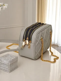 Małe Torebki^Royalfashion Mała torebka z eko skóry Tessa Compact Jasny szary