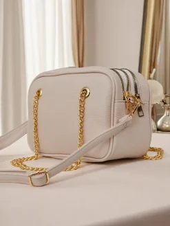 Małe Torebki^Royalfashion Mała torebka z eko skóry Tessa Compact beżowy