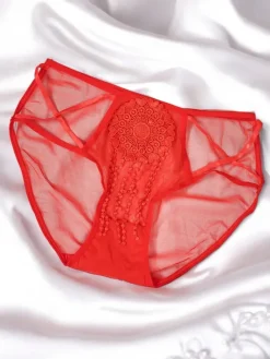 Figi^Royalfashion Majtki damskie typu figi z siateczki