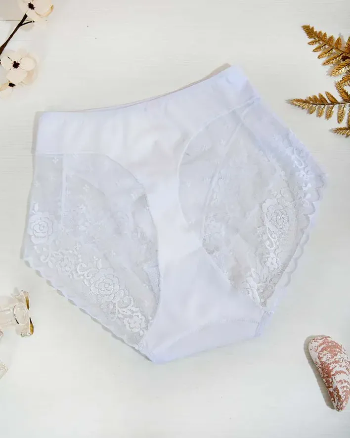 Figi^Royalfashion Majtki damskie typu figi biały