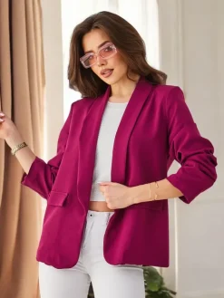 Kurtki / Marynarki / Płaszcze^Royalfashion Marynarka damska Bordowy