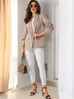 Kurtki / Marynarki / Płaszcze^Royalfashion Marynarka damska brązowy