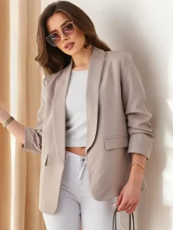 Kurtki / Marynarki / Płaszcze^Royalfashion Marynarka damska brązowy