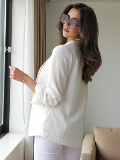 Kurtki / Marynarki / Płaszcze^Royalfashion Marynarka damska Ecru