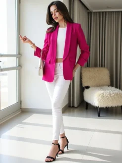 Kurtki / Marynarki / Płaszcze^Royalfashion Marynarka damska fioletowy